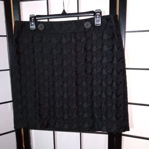 15A. Ann Taylor LOFT Black on Black Skirt